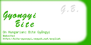 gyongyi bite business card